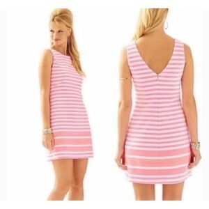 Lilly Pulitzer Pink Striped Sleeveless Shift Dress